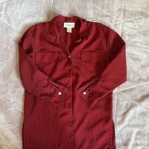 Jordan Red and Black Striped Shirt